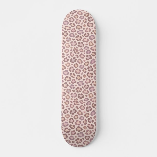 Feminint Leopardsmönster Mini Skateboard Bräda 18,5 Cm (Framsida)