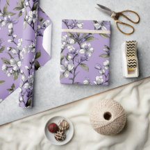 Feminint lila syrenblomster Mönster
