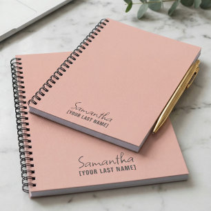 Feminint minimalistisk Ros beige Anteckningsbok