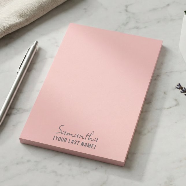 Feminint minimalistiskt anteckningsblock | Ros bei Post-it Block (Feminine Minimalist Notepad  Rose Beige)