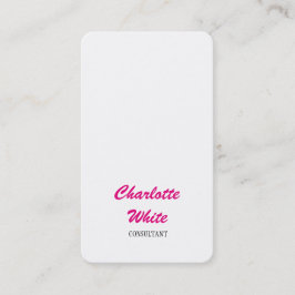 Feminint minimalistiskt Kreativ för skript, enkelt Visitkort