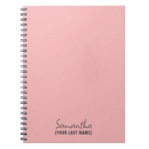 Feminint minimalistiskt Ros beige Anteckningsbok