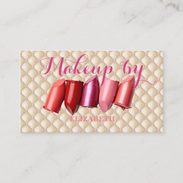 Feminint Modernt Proffs,Lipstick Visitkort (Framsida)