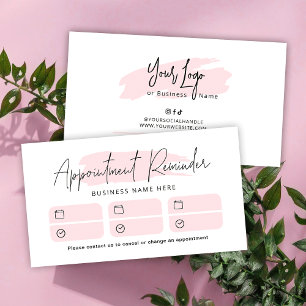 Feminint Rosa Akvarell Ögonfrans Salong Spa Tidsbeställning Kort