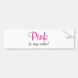 Feminint Rosa Är Min Färg Citat Bildekal