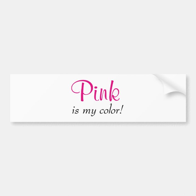 Feminint Rosa Är Min Färg Citat Bildekal (Framsidan)