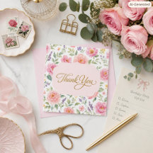 Feminint Rosa Blommönster Guld Script Tack
