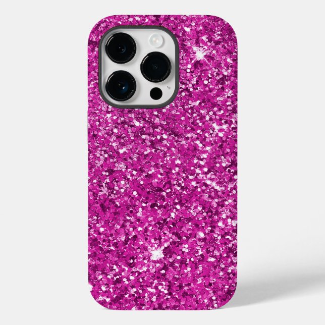 Feminint rosa glitter ombre glans       (Baksida)