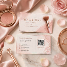 Feminint Rosa Guld QR-kod Salong Varumärke