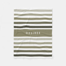 Feminint tjockt Rand med Namn i Khaki Grönt