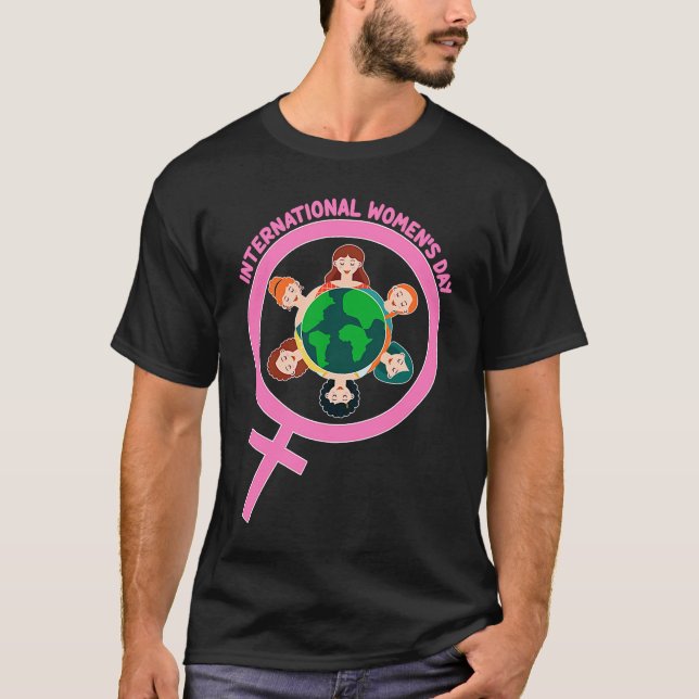 Feminism and Gender Equality International Women's T Shirt (Framsida)