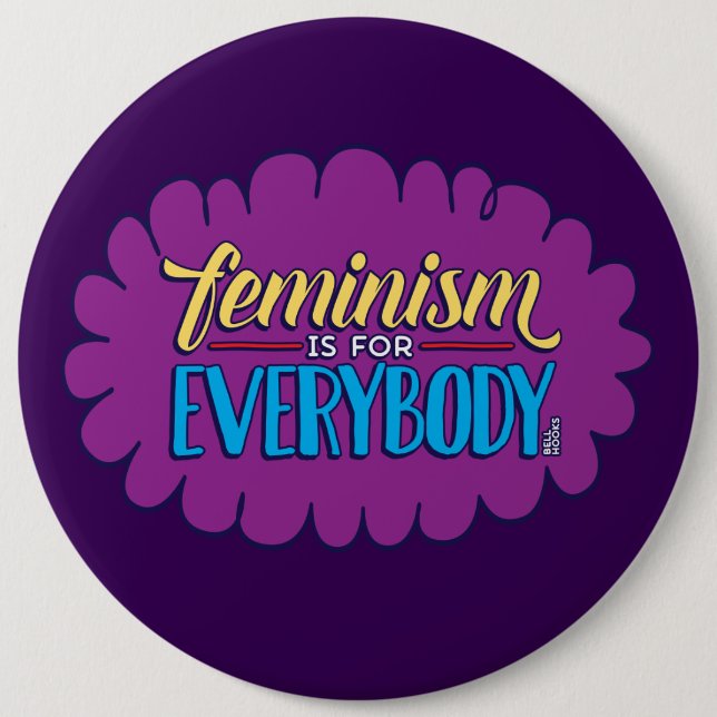 Feminism är för alla - 6inch knäppas knapp (Framsida)