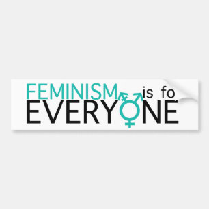 Feminism är för alla! bildekal