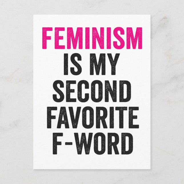 Feminism är min andra favoritgåva från Ord. Vykort (Framsida)