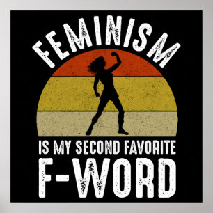 Feminism är min andra fördel F-Ord Poster