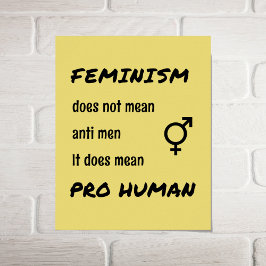 Feminism citerar för mänsklig typografi poster