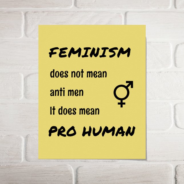 Feminism citerar för mänsklig typografi poster (Skapare uppladdad)