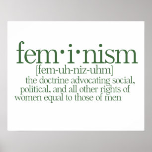 Feminism definierad poster