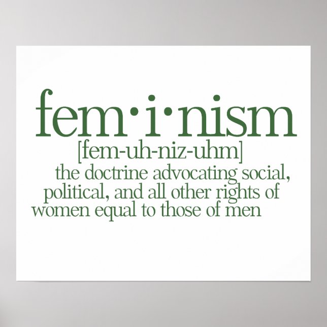 Feminism definierad poster (Framsidan)