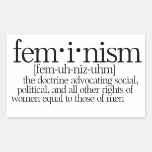 Feminism definierad rektangulärt klistermärke