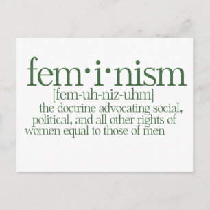 Feminism definierad vykort
