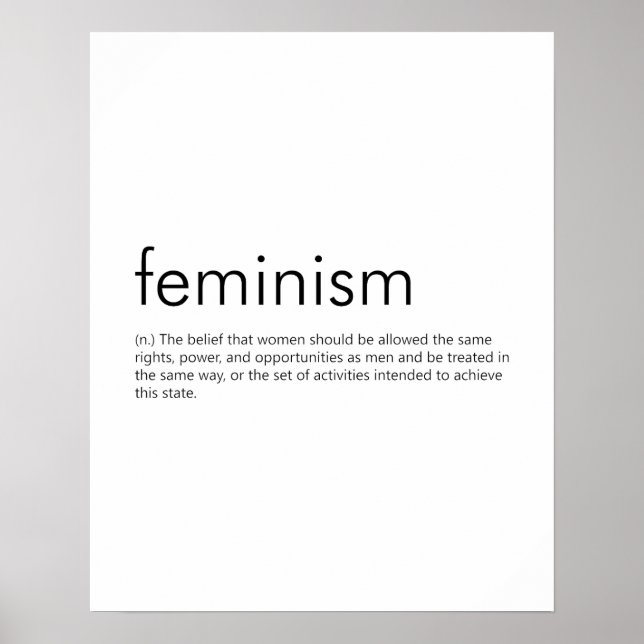 Feminism (definition) - Feministisk Ord: Poster (Framsidan)