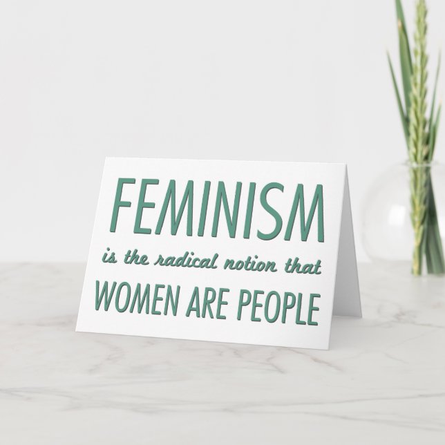 Feminism: Den radikala aningen att kvinnor är folk Kort (Framsida)