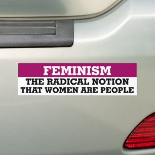 Feminism den radikala föreställningen att kvinnor bildekal