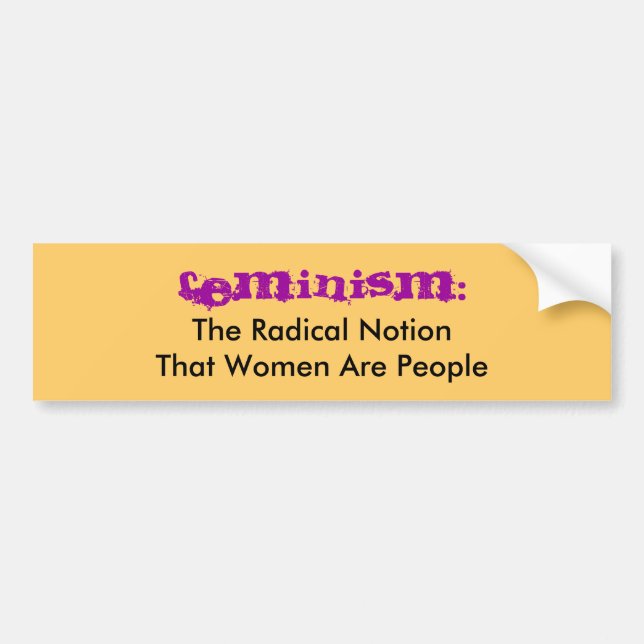 Feminism: Den radikala föreställningen att kvinnor Bildekal (Framsidan)
