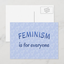 Feminism för alla blå postkort vykort
