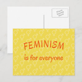 Feminism för alla gulter vykort