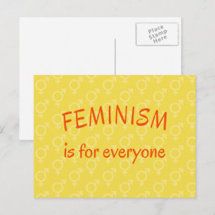 Feminism för alla gulter vykort
