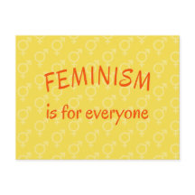 Feminism för alla gulter vykort