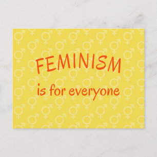 Feminism för alla gulter vykort