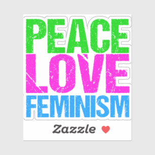 Feminism i Kärlek Klistermärken