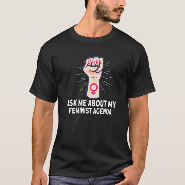 Feminism Kvinnlig egenmakt Pro Choice Pro Abortio T Shirt (Framsida)