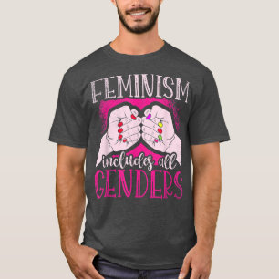 Feminism omfattar alla Gender för en kvinnlig kvin T Shirt