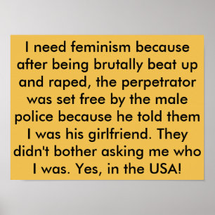 Feminism - Poster - Brott mot kvinnor - ART