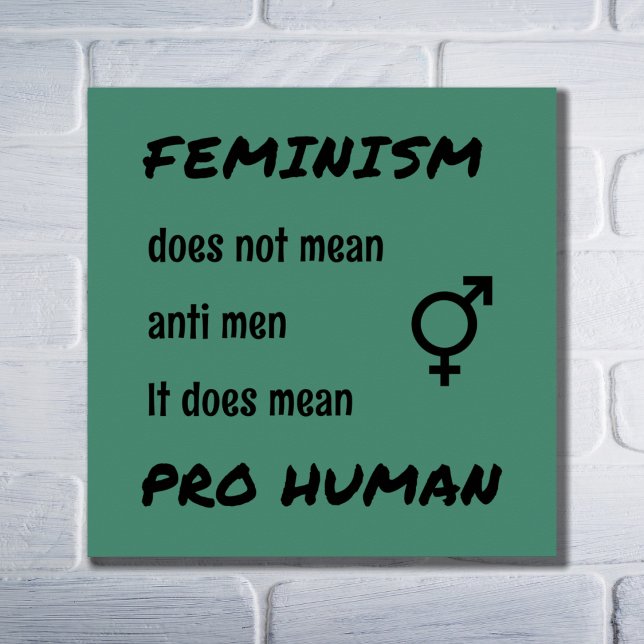 Feminism pro human slogan poster (Skapare uppladdad)