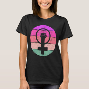 Feminism - symbol för kvinnlig jämställdhet Kvinna T Shirt
