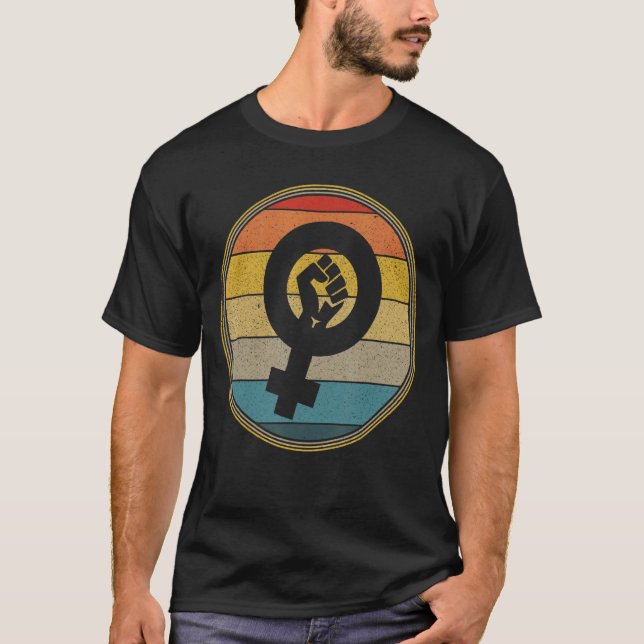 Feminism - symbol för kvinnlig jämställdhet - ökad t shirt (Framsida)