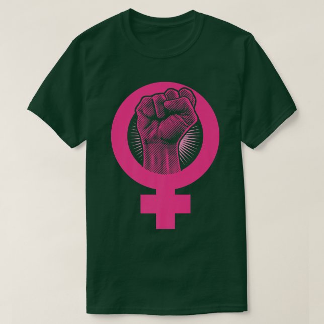 Feminism Symbol Venus Kvinnor Höger Feministisk Ge T Shirt (Design framsida)