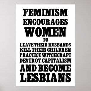 Feminism uppmuntrar kvinnor att Poster