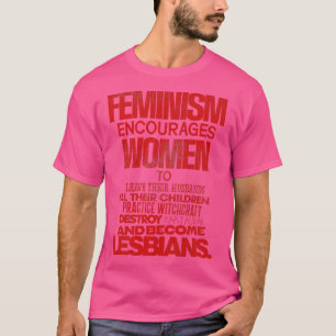 Feminism uppmuntrar kvinnor t shirt