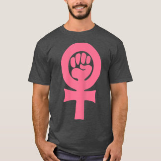 Feminism Venus Clenched Fist Symbol Kvinnor Höger T Shirt