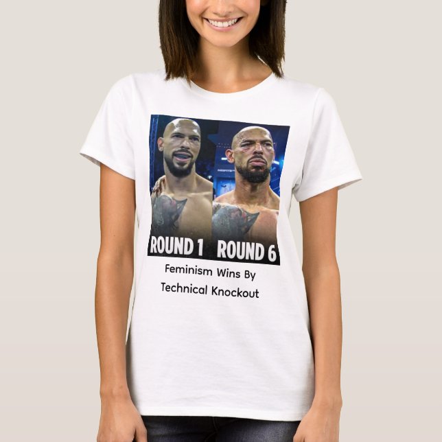 Feminism Vinner på Teknisk Knockout T Shirt (Framsida)