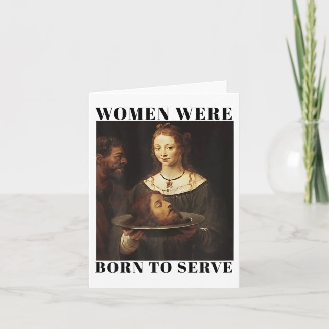 Feminism Women Were Born To Serve Men Christian Mo Kort (Framsida)