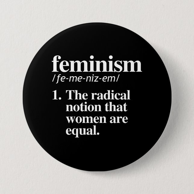Feminismdefinition - den radikala aningen som wome knapp (Framsida)