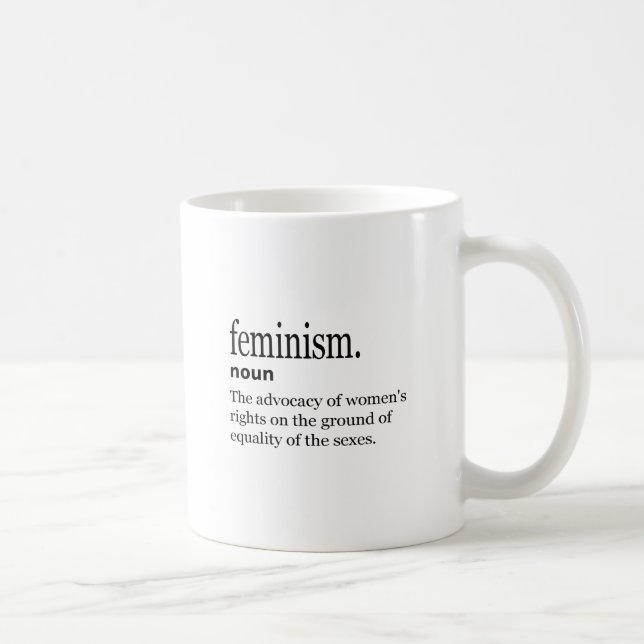 feminismdefinition kaffemugg (Höger)