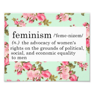 Feminismdefinitiontryck Fototryck